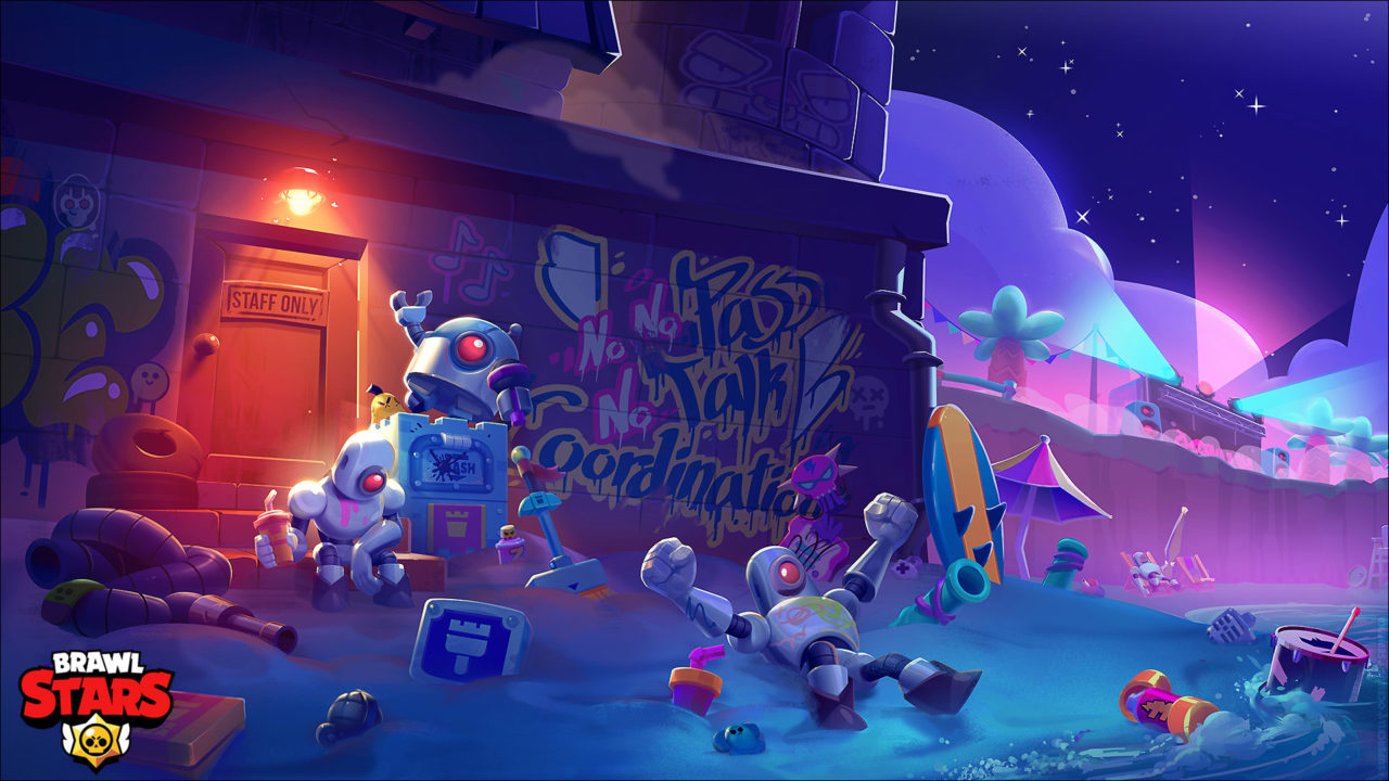 Brawl Stars Illustration | Brawl Bots party!